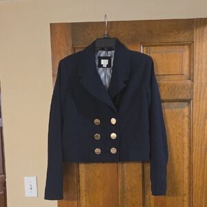Women's Navy Blazer with Gold Buttons
